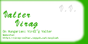 valter virag business card